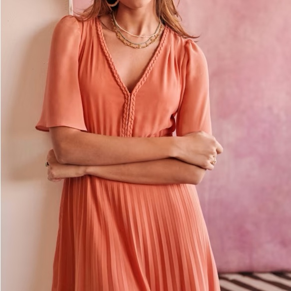 Sezane Coral Midi Dress